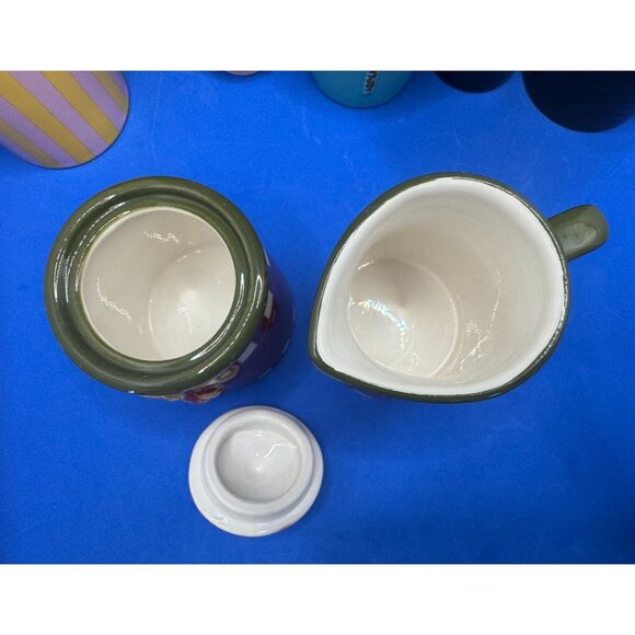 Park Designs Rise N Shine Ceramic Rooster Creamer & Sugar Bowl Set - AS IS - Picture 4 of 7